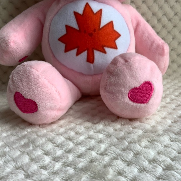 Basic Fun Plush True North Care Bear Canadian Exclusive Pink Red Hat Maple Leaf - Picture 2 of 16
